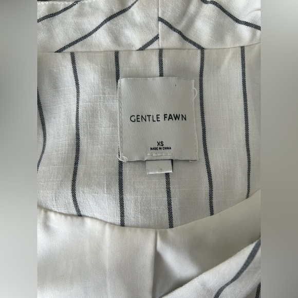 🚨Gentle Fawn Ivory Pinstripe Rayon Blend Open Blazer - Size - S - Picture 4 of 6